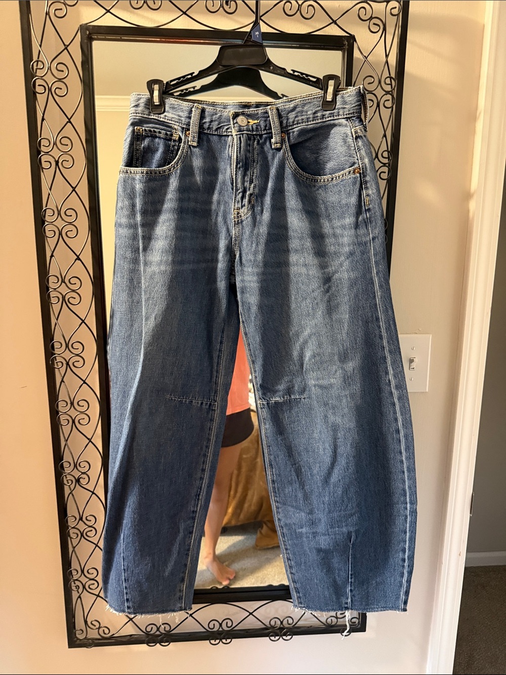 Classic Kids Barrel Jean High Rise Blue Denim Jeans